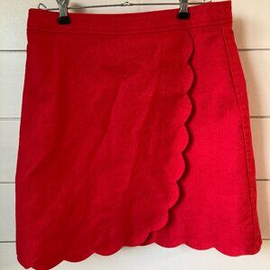 J. Crew Scalloped A-Line Mini Skirt